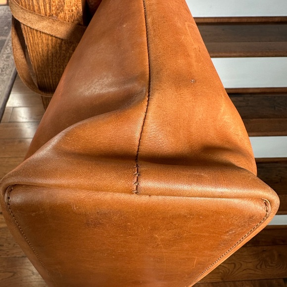 Whipping Post WP Standard Oversized Tan Leather Tote- VGUC - Picture 5 of 11